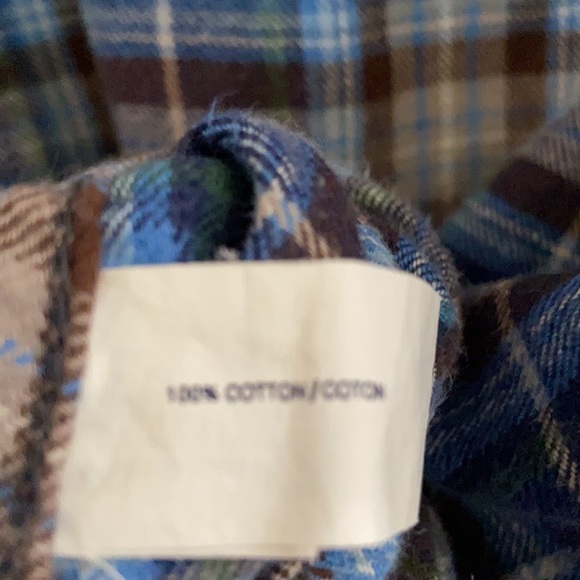 Men’s Gap Jeans Plaid Flannelette Button Down Shirt Double Pockets Size … - Picture 8 of 10